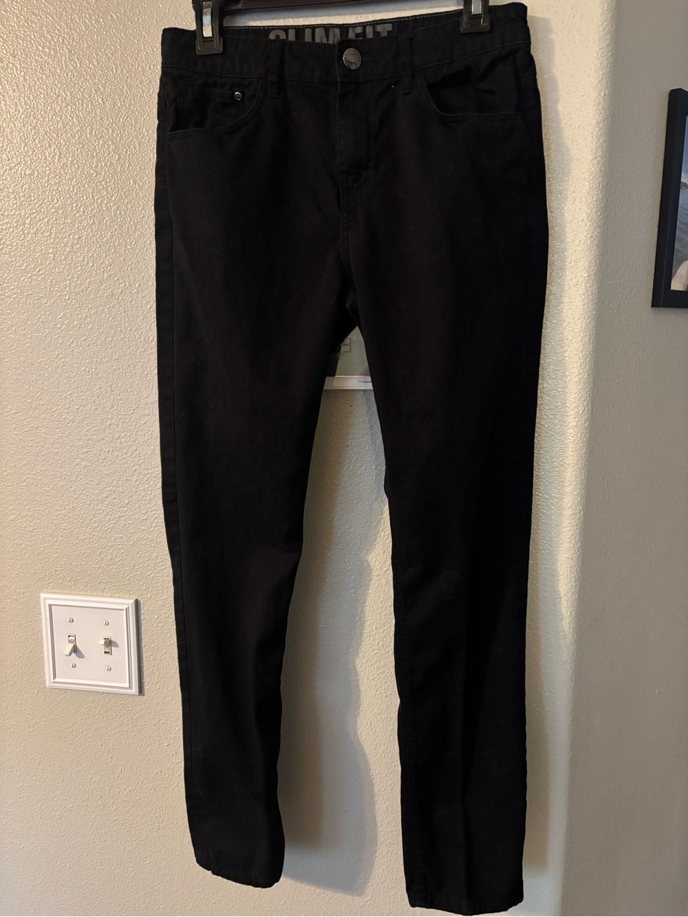 H&M Youth Boys Black Slim Fit Jeans Pants Size 13-14 Years